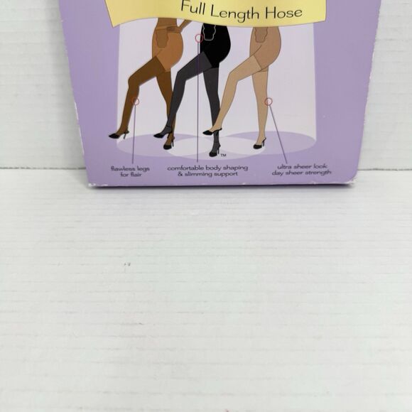 Vtg All The Way Spanx by Sara Blakely Full Length Pantyhose Cocoa Brown Size C - Picture 6 of 9